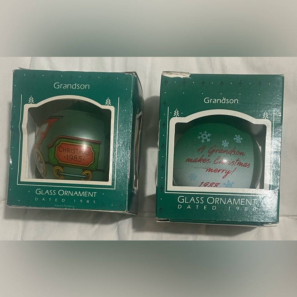 💰 Various HALLMARK Keepsake “Grandson” Ornaments